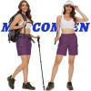 imageMAGCOMSEN Womens 7quot Hiking Golf Shorts 6 Pockets Lightweight Quick Dry Outdoor Casual Cargo Shorts Water ResistantPurple Red