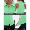 imageMAGCOMSEN Womens Golf Polo Shirts Sleeveless Racerback Zip Up UPF 50 Quick Dry Tennis Workout Athletic Tank TopsMint Green