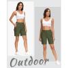 imageMAGCOMSEN Womens Hiking Shorts Lightweight Quick Dry Golf Shorts 5 Pockets Cargo Shorts Outdoor Casual Summer TravelArmy Green