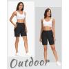 imageMAGCOMSEN Womens Hiking Shorts Lightweight Quick Dry Golf Shorts 5 Pockets Cargo Shorts Outdoor Casual Summer TravelBlack