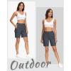 imageMAGCOMSEN Womens Hiking Shorts Lightweight Quick Dry Golf Shorts 5 Pockets Cargo Shorts Outdoor Casual Summer TravelDark Grey