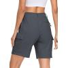 imageMAGCOMSEN Womens Hiking Shorts Lightweight Quick Dry Golf Shorts 5 Pockets Cargo Shorts Outdoor Casual Summer TravelDark Grey