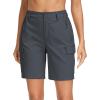 imageMAGCOMSEN Womens Hiking Shorts Lightweight Quick Dry Golf Shorts 5 Pockets Cargo Shorts Outdoor Casual Summer TravelDark Grey