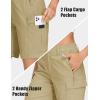 imageMAGCOMSEN Womens Hiking Shorts Lightweight Quick Dry Golf Shorts 5 Pockets Cargo Shorts Outdoor Casual Summer TravelKhaki