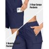 imageMAGCOMSEN Womens Hiking Shorts Lightweight Quick Dry Golf Shorts 5 Pockets Cargo Shorts Outdoor Casual Summer TravelNavy