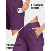 imageMAGCOMSEN Womens Hiking Shorts Lightweight Quick Dry Golf Shorts 5 Pockets Cargo Shorts Outdoor Casual Summer TravelPurple Red