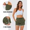 imageMAGOCOMSEN Womens Running Shorts 3quot Quick Dry Lightweight Athletic Workout Sports Shorts with Pockets Ladies Summer ShortsArmy Green