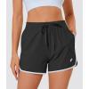 imageMAGOCOMSEN Womens Running Shorts 3quot Quick Dry Lightweight Athletic Workout Sports Shorts with Pockets Ladies Summer ShortsBlack