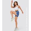 imageMAGOCOMSEN Womens Running Shorts 3quot Quick Dry Lightweight Athletic Workout Sports Shorts with Pockets Ladies Summer ShortsBlue Grey