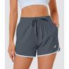 imageMAGOCOMSEN Womens Running Shorts 3quot Quick Dry Lightweight Athletic Workout Sports Shorts with Pockets Ladies Summer ShortsDark Grey