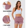 imageMAGOCOMSEN Womens Running Shorts 3quot Quick Dry Lightweight Athletic Workout Sports Shorts with Pockets Ladies Summer ShortsGrey Pink