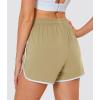 imageMAGOCOMSEN Womens Running Shorts 3quot Quick Dry Lightweight Athletic Workout Sports Shorts with Pockets Ladies Summer ShortsKhaki