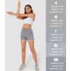 imageMAGOCOMSEN Womens Running Shorts 3quot Quick Dry Lightweight Athletic Workout Sports Shorts with Pockets Ladies Summer ShortsLight Grey