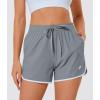 imageMAGOCOMSEN Womens Running Shorts 3quot Quick Dry Lightweight Athletic Workout Sports Shorts with Pockets Ladies Summer ShortsLight Grey