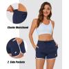 imageMAGOCOMSEN Womens Running Shorts 3quot Quick Dry Lightweight Athletic Workout Sports Shorts with Pockets Ladies Summer ShortsNavy