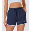 imageMAGOCOMSEN Womens Running Shorts 3quot Quick Dry Lightweight Athletic Workout Sports Shorts with Pockets Ladies Summer ShortsNavy