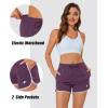 imageMAGOCOMSEN Womens Running Shorts 3quot Quick Dry Lightweight Athletic Workout Sports Shorts with Pockets Ladies Summer ShortsPurple Red