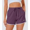 imageMAGOCOMSEN Womens Running Shorts 3quot Quick Dry Lightweight Athletic Workout Sports Shorts with Pockets Ladies Summer ShortsPurple Red