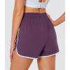 imageMAGOCOMSEN Womens Running Shorts 3quot Quick Dry Lightweight Athletic Workout Sports Shorts with Pockets Ladies Summer ShortsPurple Red