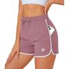 imageMAGOCOMSEN Womens Running Shorts 3quot Quick Dry Lightweight Athletic Workout Sports Shorts with Pockets Ladies Summer ShortsGrey Pink