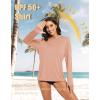 imageMAGCOMSEN Womens Sun Hoodie UPF 50 UV Protection Shirts Lightweight Quick Dry SPF Long Sleeve Rash Guard Hiking RunningApricot