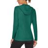 imageMAGCOMSEN Womens Sun Hoodie UPF 50 UV Protection Shirts Lightweight Quick Dry SPF Long Sleeve Rash Guard Hiking RunningEmerald Green