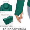 imageMAGCOMSEN Womens Sun Hoodie UPF 50 UV Protection Shirts Lightweight Quick Dry SPF Long Sleeve Rash Guard Hiking RunningEmerald Green
