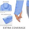 imageMAGCOMSEN Womens Sun Hoodie UPF 50 UV Protection Shirts Lightweight Quick Dry SPF Long Sleeve Rash Guard Hiking RunningLight Blue