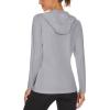 imageMAGCOMSEN Womens Sun Hoodie UPF 50 UV Protection Shirts Lightweight Quick Dry SPF Long Sleeve Rash Guard Hiking RunningLight Grey