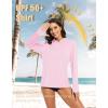 imageMAGCOMSEN Womens Sun Hoodie UPF 50 UV Protection Shirts Lightweight Quick Dry SPF Long Sleeve Rash Guard Hiking RunningLight Pink