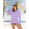 imageMAGCOMSEN Womens Sun Hoodie UPF 50 UV Protection Shirts Lightweight Quick Dry SPF Long Sleeve Rash Guard Hiking RunningLight Purple