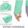 imageMAGCOMSEN Womens Sun Hoodie UPF 50 UV Protection Shirts Lightweight Quick Dry SPF Long Sleeve Rash Guard Hiking RunningMint Green
