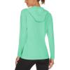 imageMAGCOMSEN Womens Sun Hoodie UPF 50 UV Protection Shirts Lightweight Quick Dry SPF Long Sleeve Rash Guard Hiking RunningMint Green