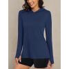 imageMAGCOMSEN Womens Sun Hoodie UPF 50 UV Protection Shirts Lightweight Quick Dry SPF Long Sleeve Rash Guard Hiking RunningNavy