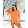 imageMAGCOMSEN Womens Sun Hoodie UPF 50 UV Protection Shirts Lightweight Quick Dry SPF Long Sleeve Rash Guard Hiking RunningOrange