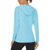 imageMAGCOMSEN Womens Sun Hoodie UPF 50 UV Protection Shirts Lightweight Quick Dry SPF Long Sleeve Rash Guard Hiking RunningPale Blue