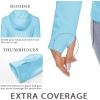 imageMAGCOMSEN Womens Sun Hoodie UPF 50 UV Protection Shirts Lightweight Quick Dry SPF Long Sleeve Rash Guard Hiking RunningPale Blue