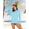 imageMAGCOMSEN Womens Sun Hoodie UPF 50 UV Protection Shirts Lightweight Quick Dry SPF Long Sleeve Rash Guard Hiking RunningPale Blue