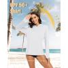 imageMAGCOMSEN Womens Sun Hoodie UPF 50 UV Protection Shirts Lightweight Quick Dry SPF Long Sleeve Rash Guard Hiking RunningWhite
