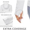 imageMAGCOMSEN Womens Sun Hoodie UPF 50 UV Protection Shirts Lightweight Quick Dry SPF Long Sleeve Rash Guard Hiking RunningWhite