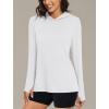 imageMAGCOMSEN Womens Sun Hoodie UPF 50 UV Protection Shirts Lightweight Quick Dry SPF Long Sleeve Rash Guard Hiking RunningWhite