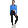 imageMAGCOMSEN Womens T Shirts VNeck Long Sleeve UPF 50 UV Sun Shirt Quick Dry Performance Tees Workout Swim TopsAzure