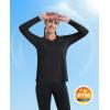 imageMAGCOMSEN Womens T Shirts VNeck Long Sleeve UPF 50 UV Sun Shirt Quick Dry Performance Tees Workout Swim TopsBlack