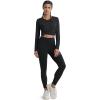 imageMAGCOMSEN Womens T Shirts VNeck Long Sleeve UPF 50 UV Sun Shirt Quick Dry Performance Tees Workout Swim TopsBlack