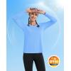 imageMAGCOMSEN Womens T Shirts VNeck Long Sleeve UPF 50 UV Sun Shirt Quick Dry Performance Tees Workout Swim TopsBlue