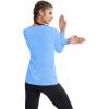 imageMAGCOMSEN Womens T Shirts VNeck Long Sleeve UPF 50 UV Sun Shirt Quick Dry Performance Tees Workout Swim TopsBlue