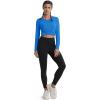 imageMAGCOMSEN Womens T Shirts VNeck Long Sleeve UPF 50 UV Sun Shirt Quick Dry Performance Tees Workout Swim TopsBlue Green