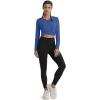 imageMAGCOMSEN Womens T Shirts VNeck Long Sleeve UPF 50 UV Sun Shirt Quick Dry Performance Tees Workout Swim TopsBlue Grey