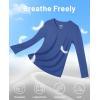imageMAGCOMSEN Womens T Shirts VNeck Long Sleeve UPF 50 UV Sun Shirt Quick Dry Performance Tees Workout Swim TopsBlue Grey