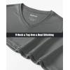imageMAGCOMSEN Womens T Shirts VNeck Long Sleeve UPF 50 UV Sun Shirt Quick Dry Performance Tees Workout Swim TopsDark Grey
